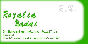 rozalia madai business card